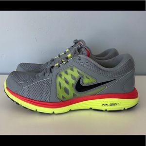 Men’s Nike Dual Fusion Run, Gray/Neon, size 8.5